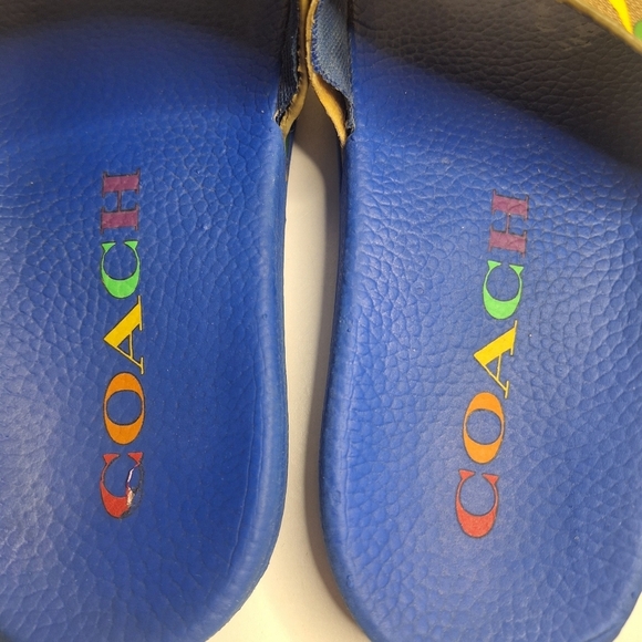 Coach Pride Men's-unisex Slides Men's Size 6 Or Woman's Size 7.5 - Picture 10 of 13